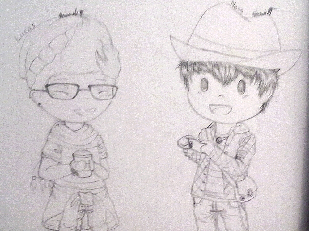 Ness and Lucas as hipsters!