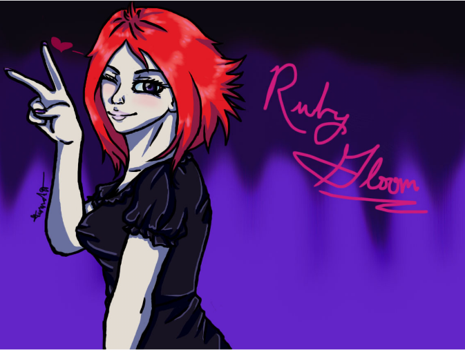 Photoshop drawing#2: Ruby Gloom