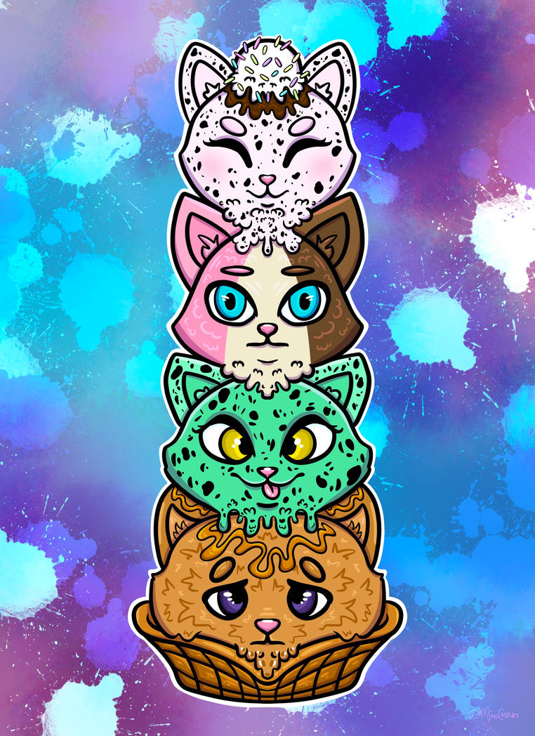 Sweet Stack Cats by mcrowcreations on DeviantArt