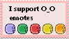 I support O_O emotes stamp