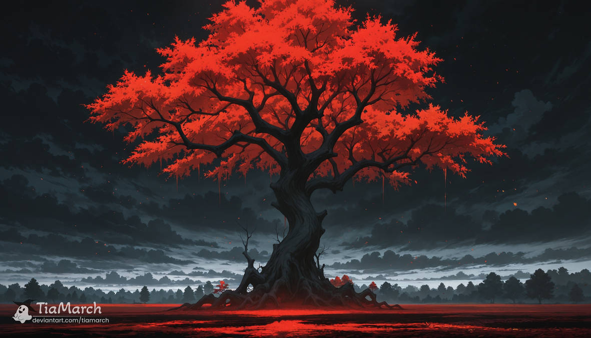 Red Tree of Nightfall by TiaMarch on DeviantArt
