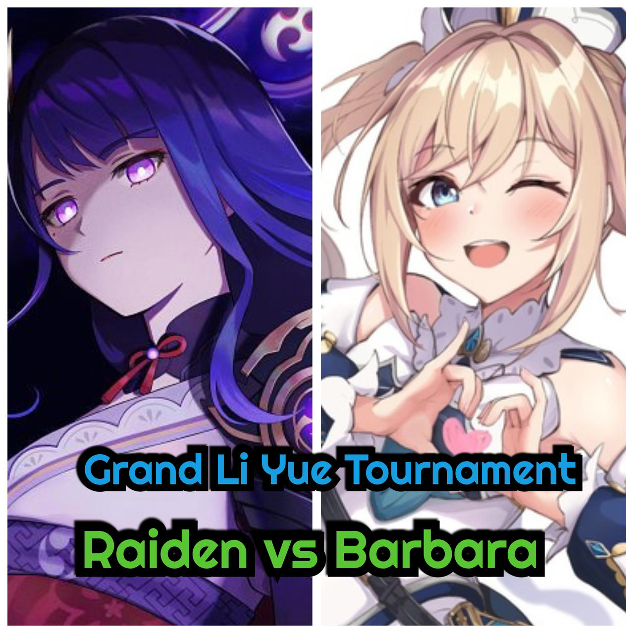 Tournament Raiden Grand Li Yue Tournament Raiden VS Barbara by UltimaTayvat09 on DeviantArt