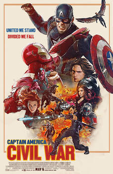 Captain America Civil war Retro Fanmade Poster