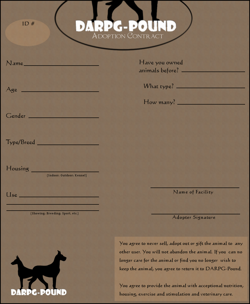 DARPG-Pound Adoption Contract