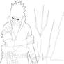 Sasuke panel line art chap 485