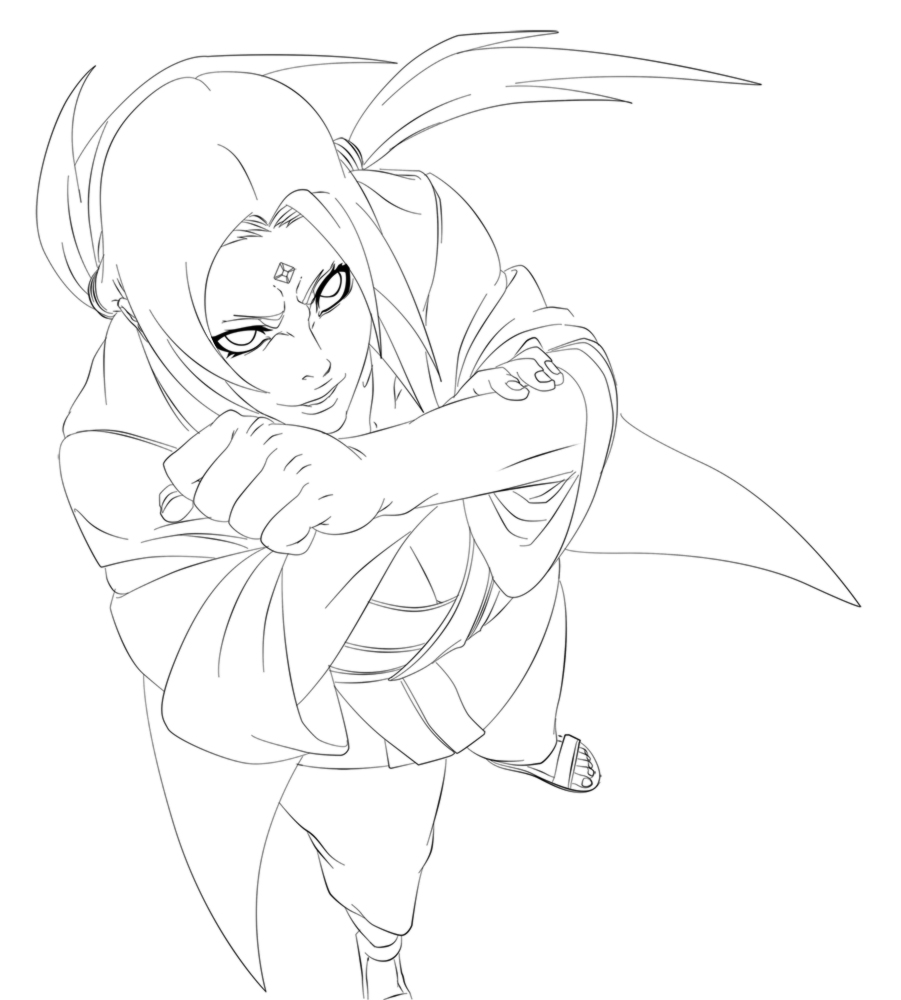 Tsunade Naruto 576 lineart