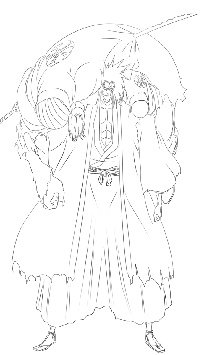 kenpachi 502 lineart