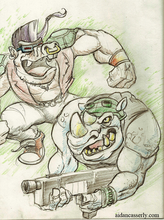 BEBOP and ROCKSTEADY Sketch