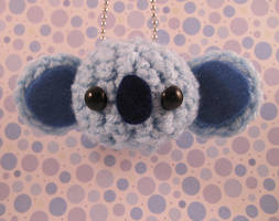 Amigurumi Blue Koala Keychain