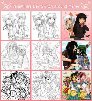 switch around meme: shoujo valentines