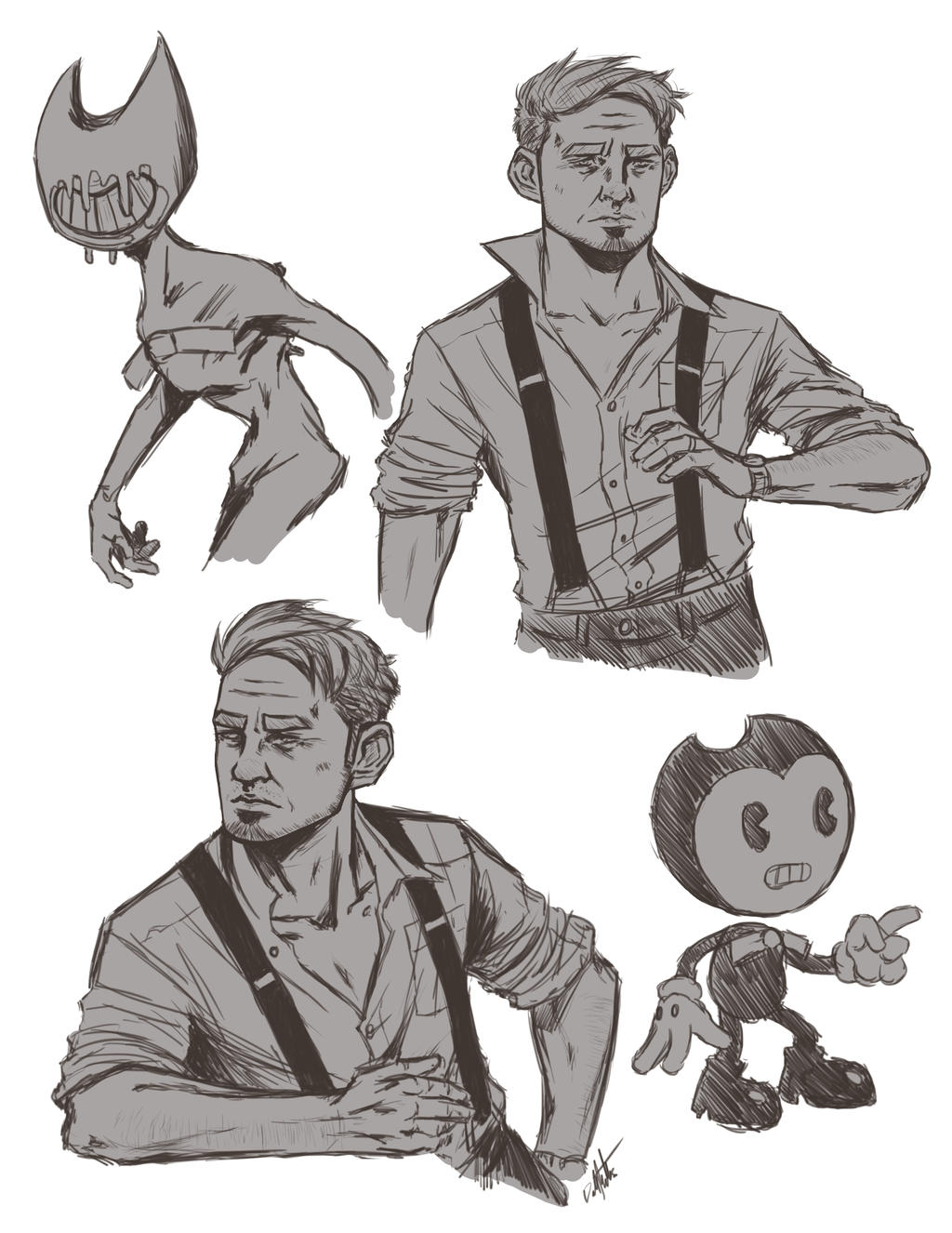Batim Pattern BATIM Sketches by Dobermutt on DeviantArt