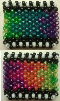 Melted Rainbow Film Kandi Cuff