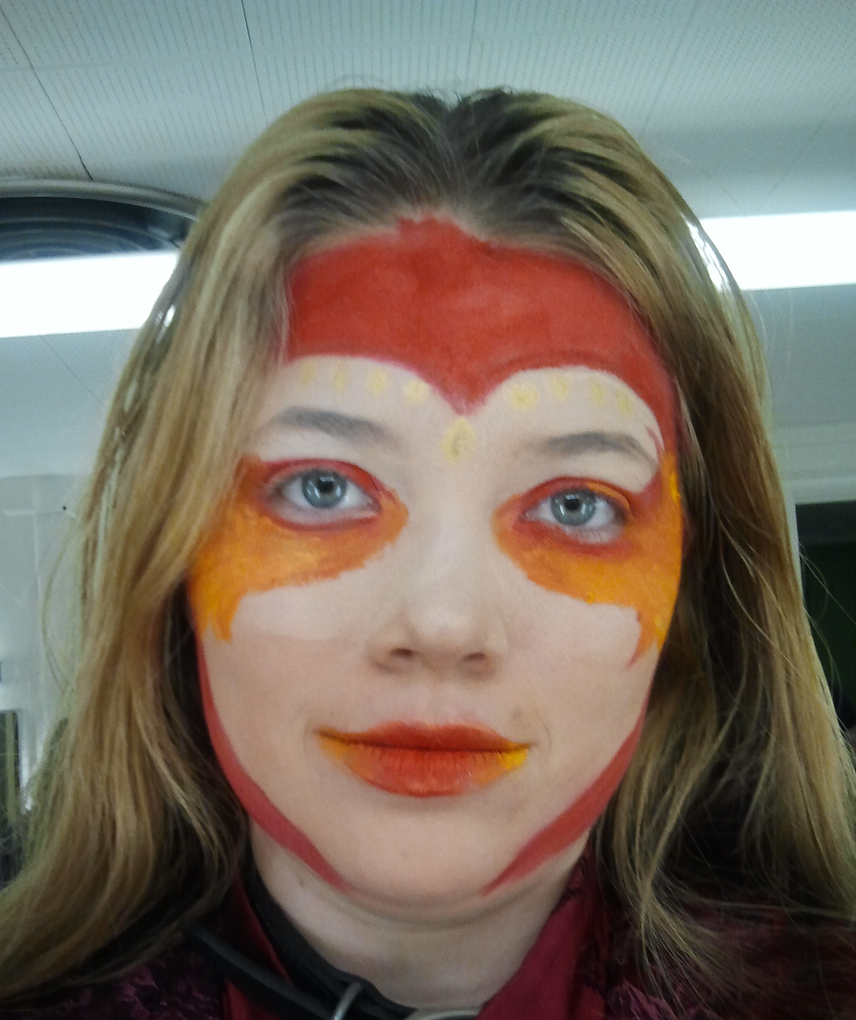 Fire Phenoix makeup 1