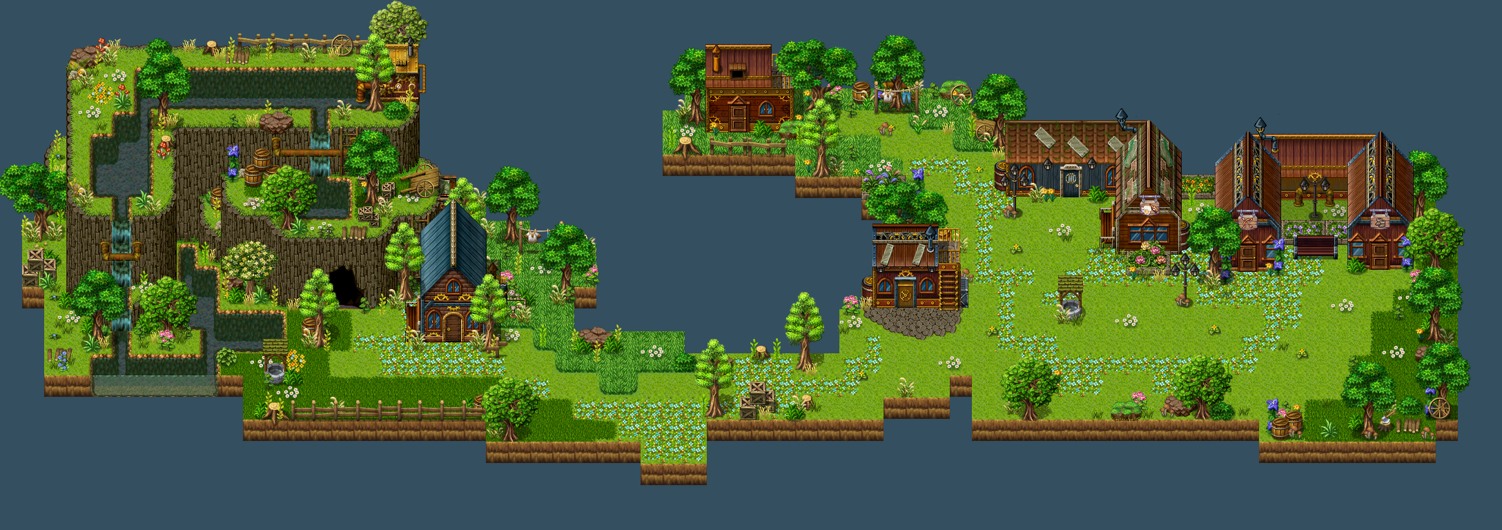 2d Rpg Game Maps 2d Rpg Open World Pathway Game Map With Path Created
