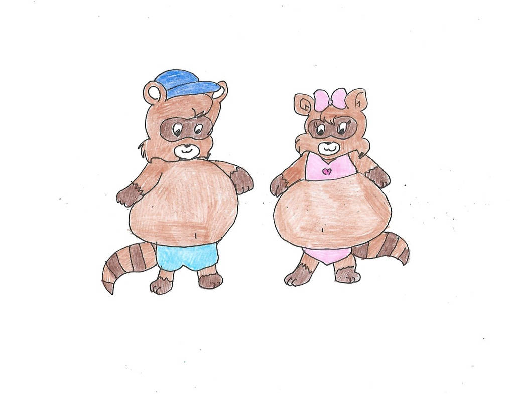 Rusty The Raccoon Fat rusty and rosy raccoon at the beach by amazingtrixie on DeviantArt