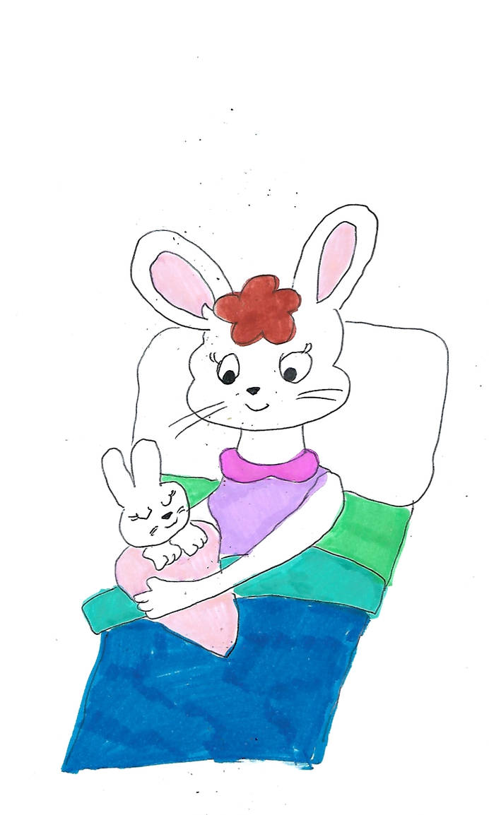 Mimi gives birth to baby Cindy rabbit by amazingtrixie on DeviantArt