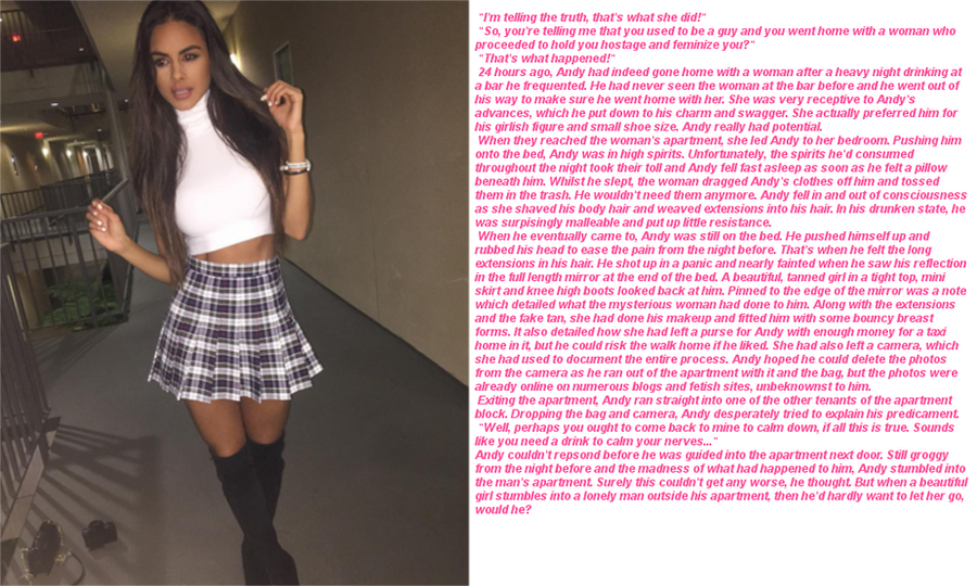 First time drunk miniskirt sissy