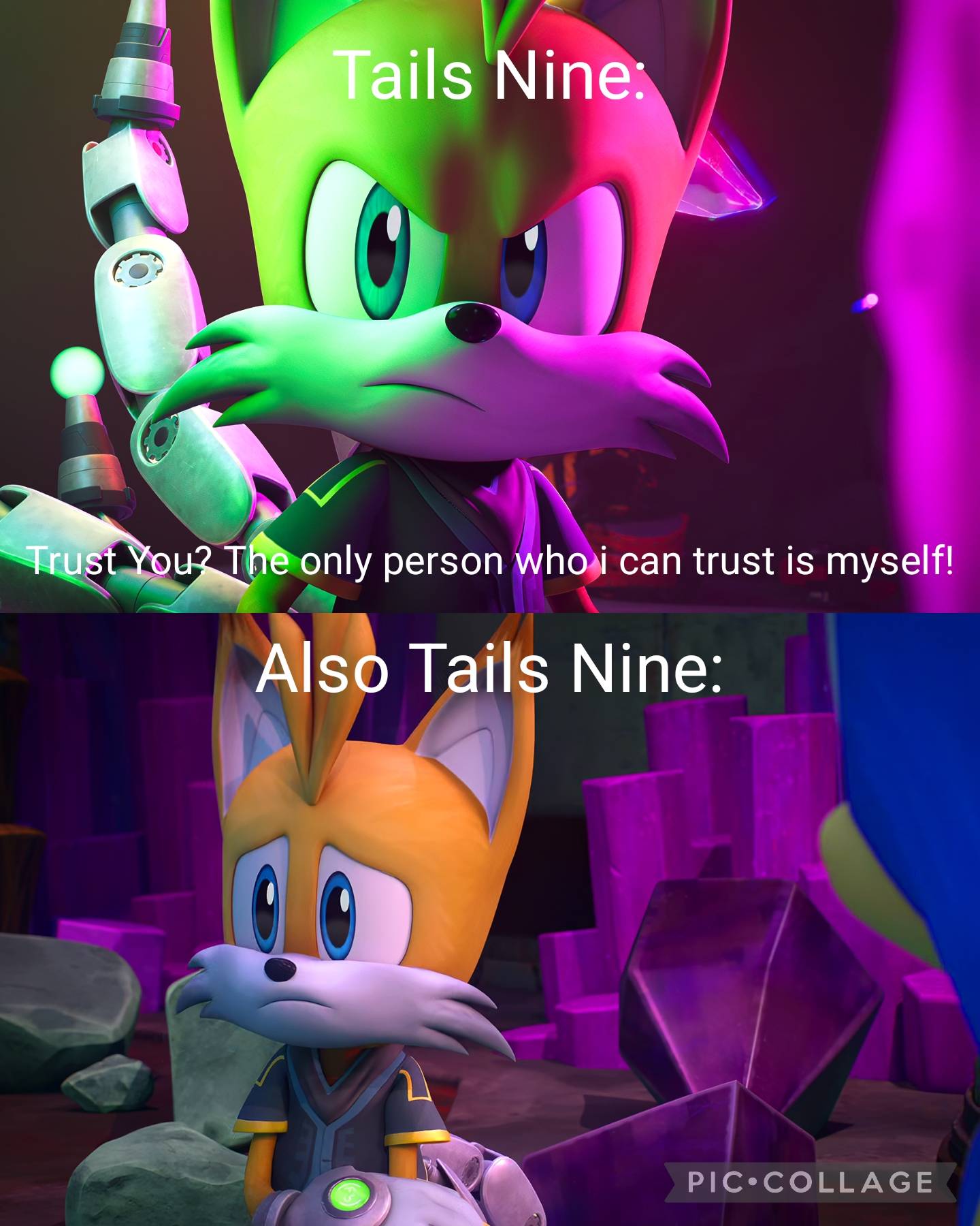 Evil Tails Deviantart Here's how Tails Nine changes from Evil to this by ArtyDoesPictures on ...