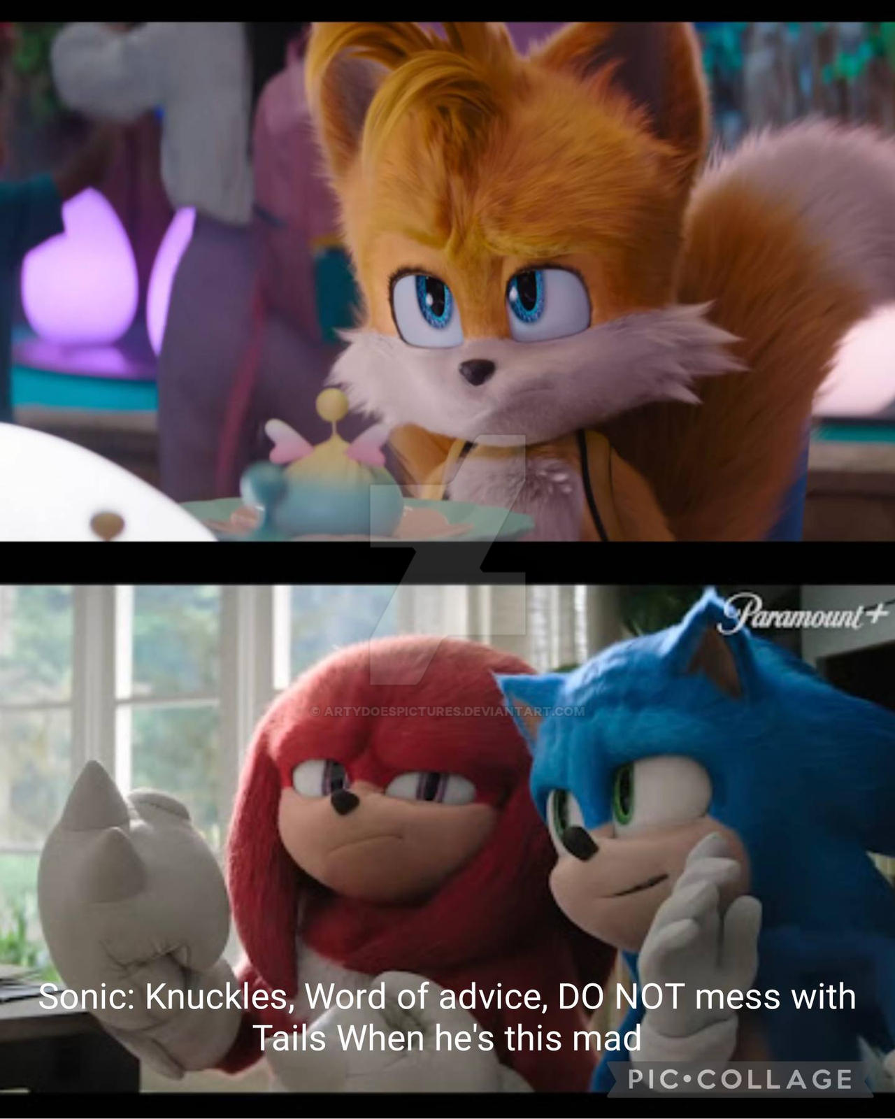 Sonic Advises Knuckles about Tails Anger by ArtyDoesPictures on DeviantArt