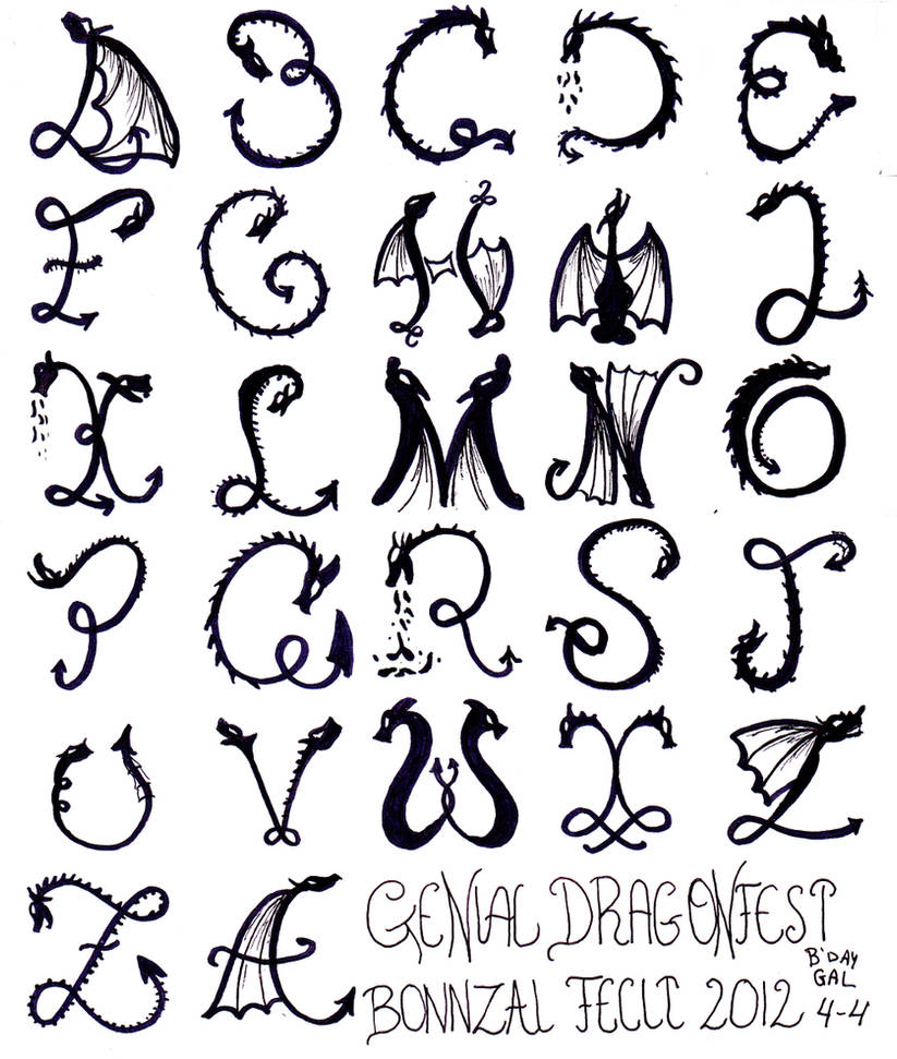 Bonnzai B'day Present: Dragon Alphabet