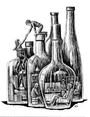 Rescue ink pen surreal drawing by Vitogoni Rescue ink pen surreal drawing by Vitogoni