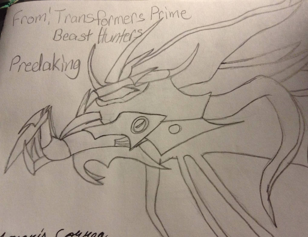 Tfp Best hunters predaking sketch first try by Tfpgirl4eva on DeviantArt