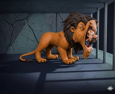 Lion Eat Zookeeper 3D