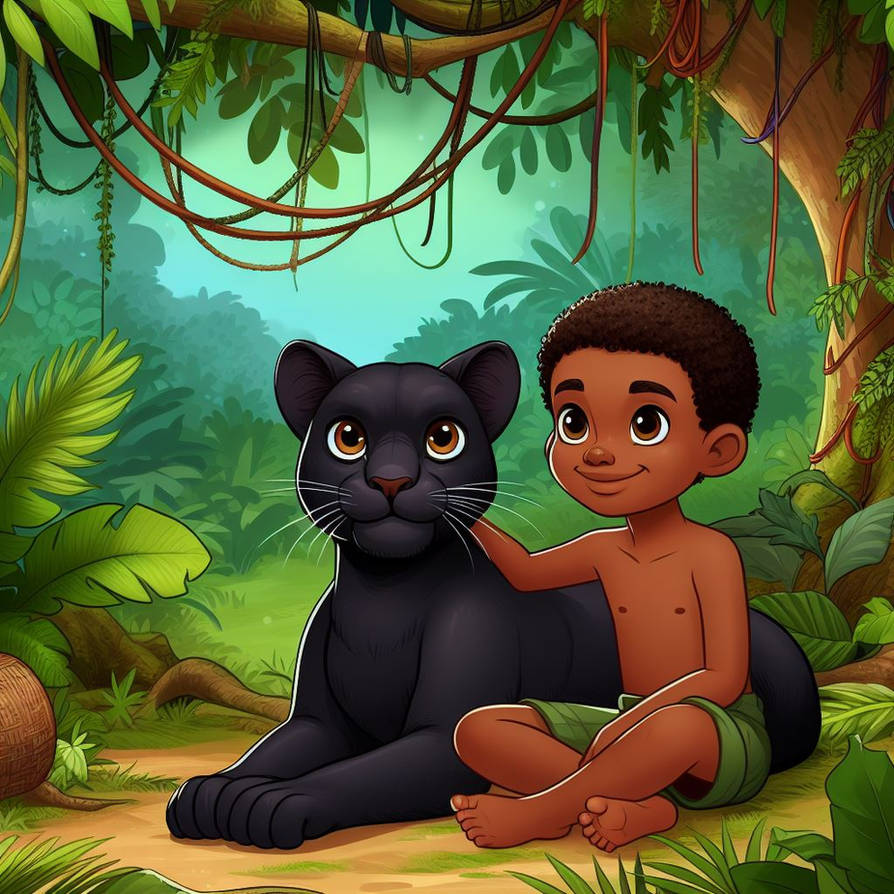 Bagee Rani Jungle Book - Mowgli and Bagheera by CommanderRavenwolf on DeviantArt