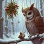 Owls under the Mistletoe