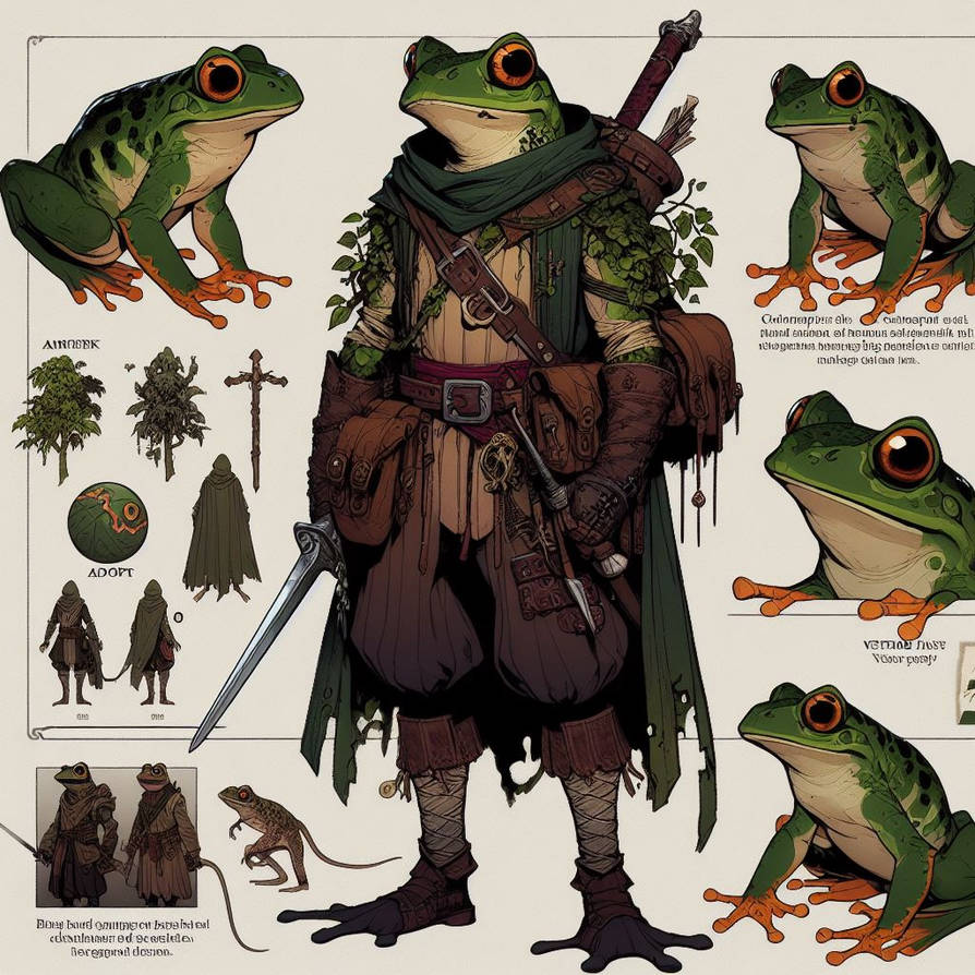 DnD Frogfolk Wanderer Ranger by CommanderRavenwolf on DeviantArt