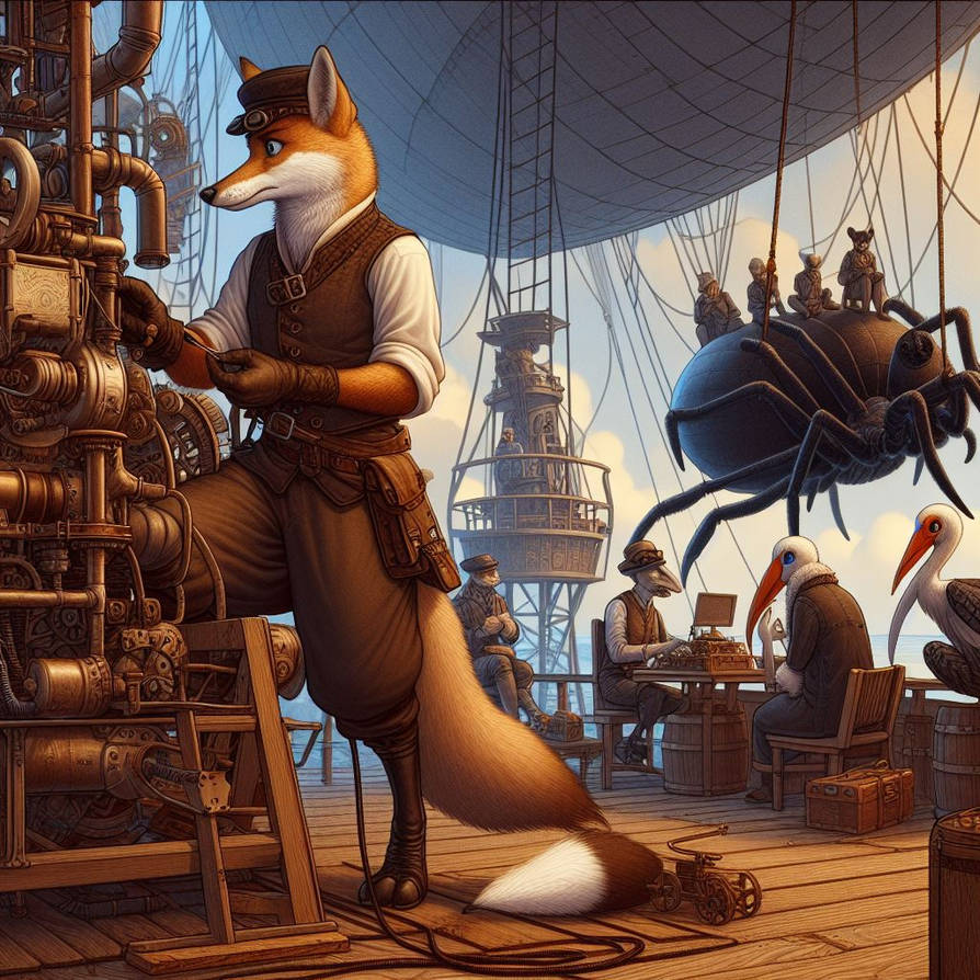 Deviantart Fox Engine Foxy Engineer by CommanderRavenwolf on DeviantArt