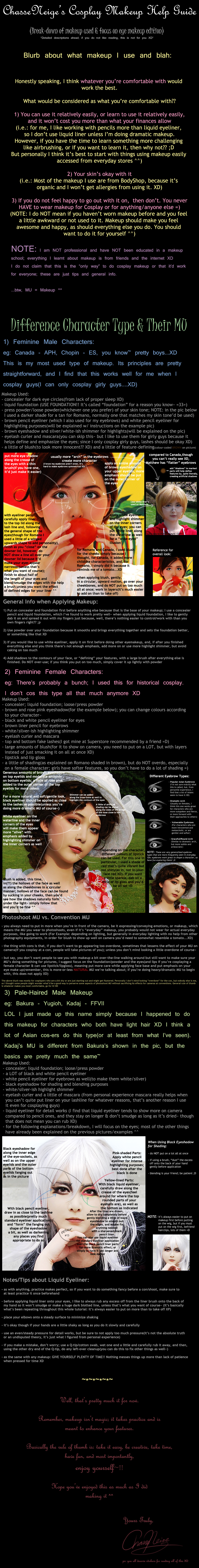 Tutorial: Cosplay Makeup by ChasseNeige