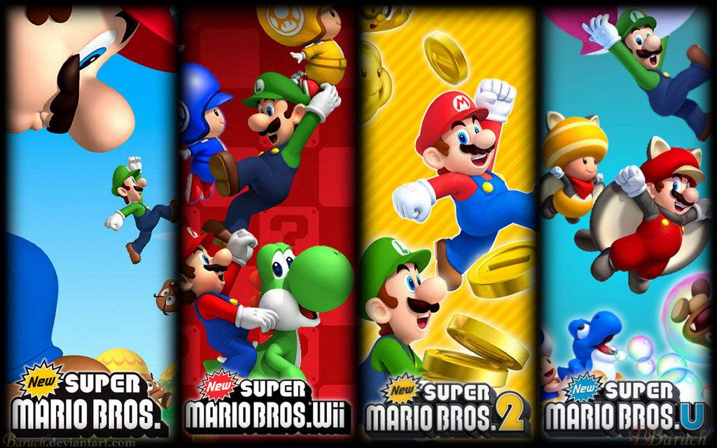 pronunciación calidad ocupado All New Super Mario Bros. Games Wallpaper1440x900 by Baruch97 on DeviantArt