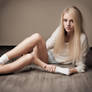 Blonde Teen Long Legs Playing Dead