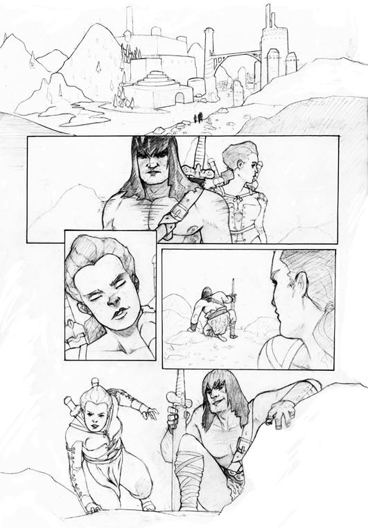 Conan Comic pg1 Pencils