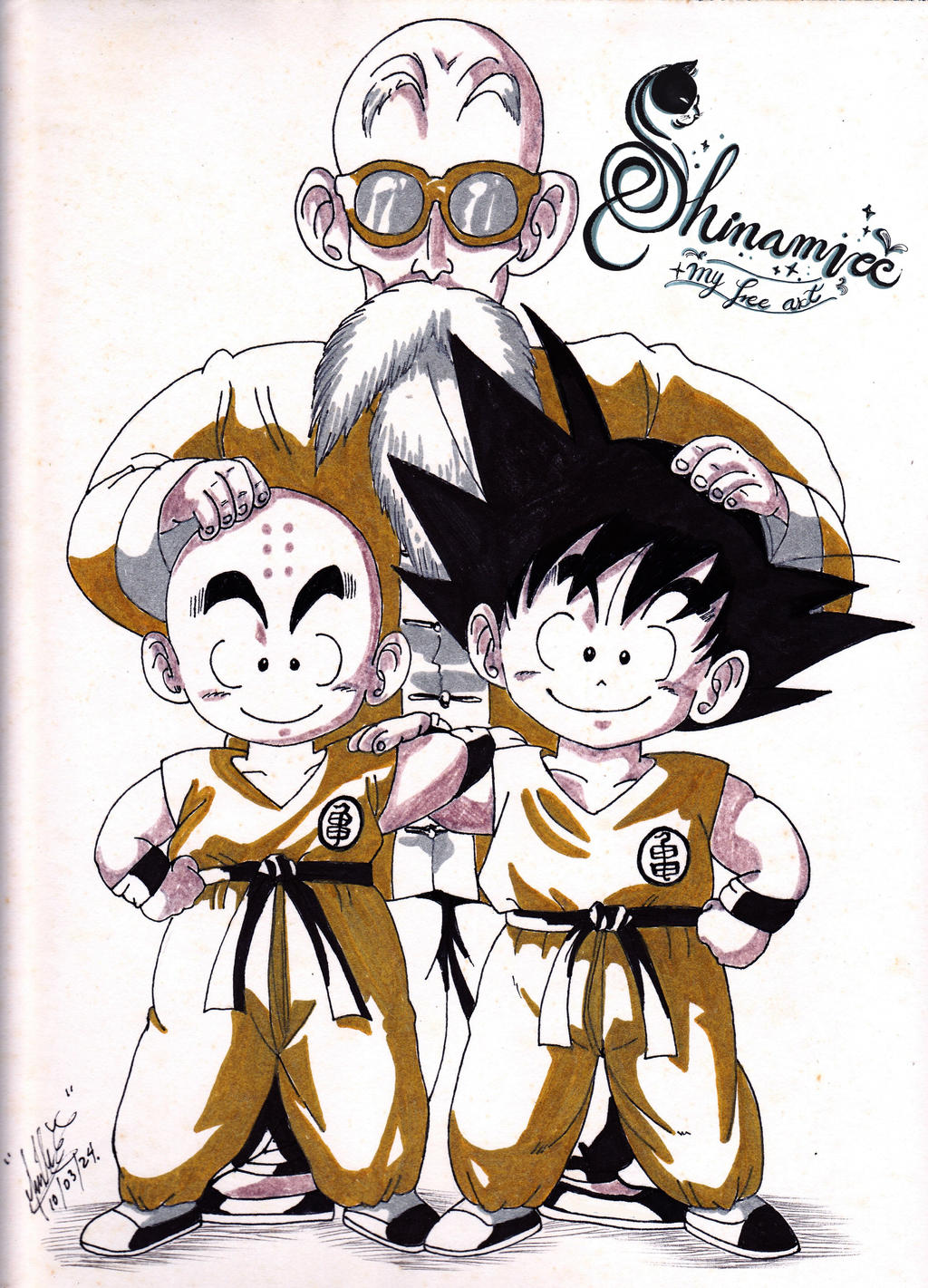 Maestro Roshi V Dragon Ball-goku - Krillin Y Maestro Roshi by shinamvec on DeviantArt