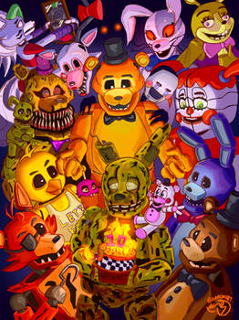 10 years of five nights at Freddys