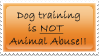 Dog training stamp