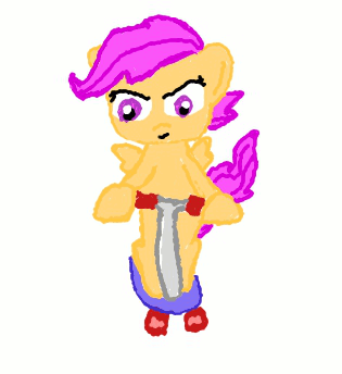 Scootaloo on her scooter!