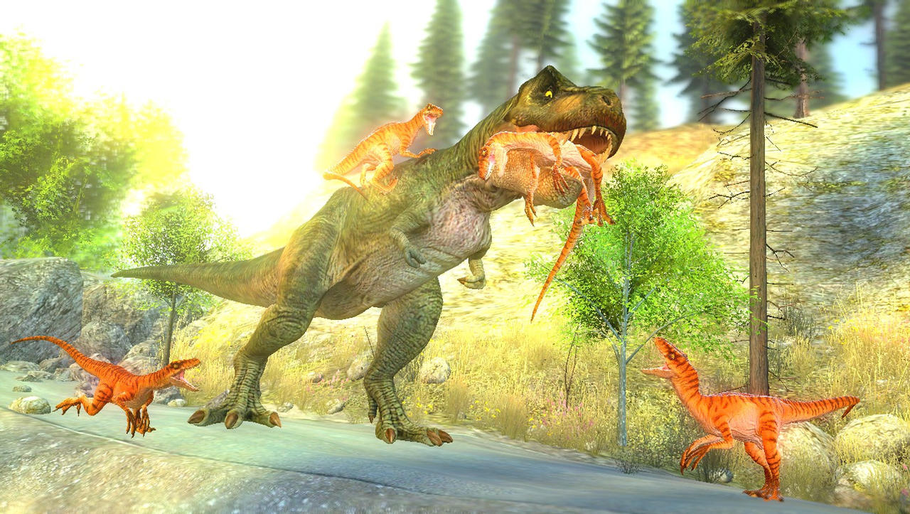 Bull T.Rex Vs Raptors by TREX096 on DeviantArt