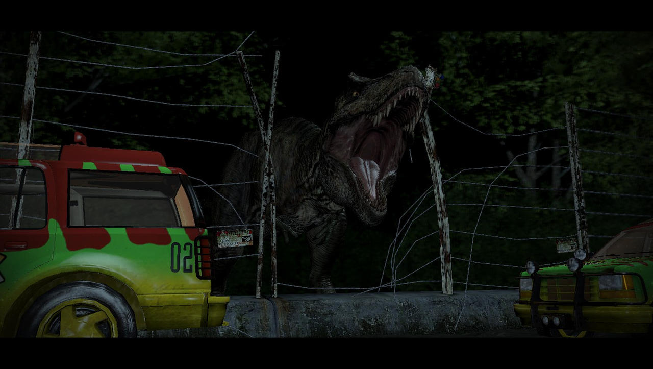 Rexy Breaks Free by TREX096 on DeviantArt