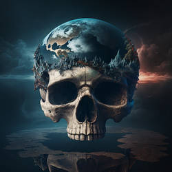 Skull Absorbing Planet Earth
