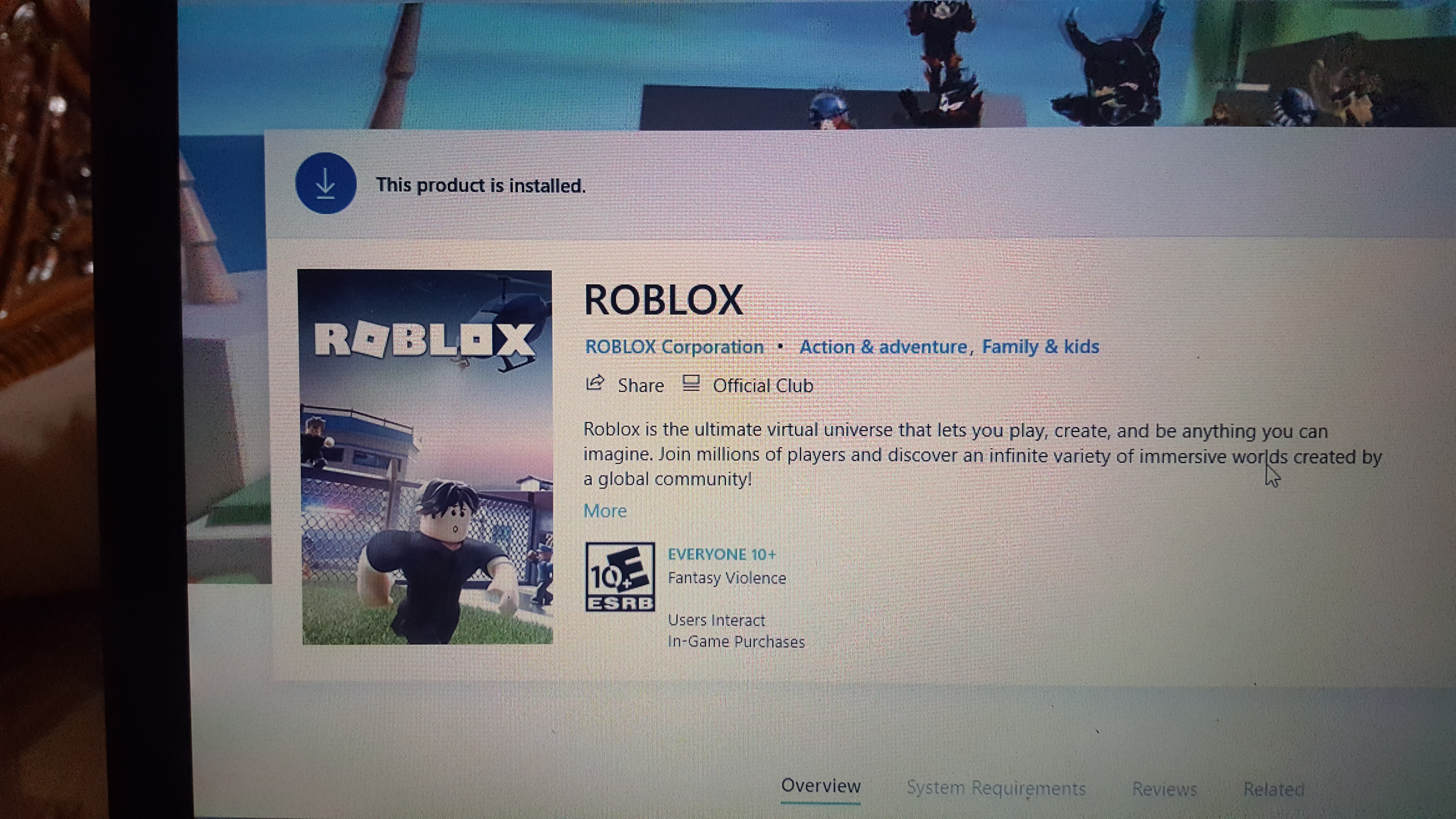 have people ever download Roblox on the Microsoft? by