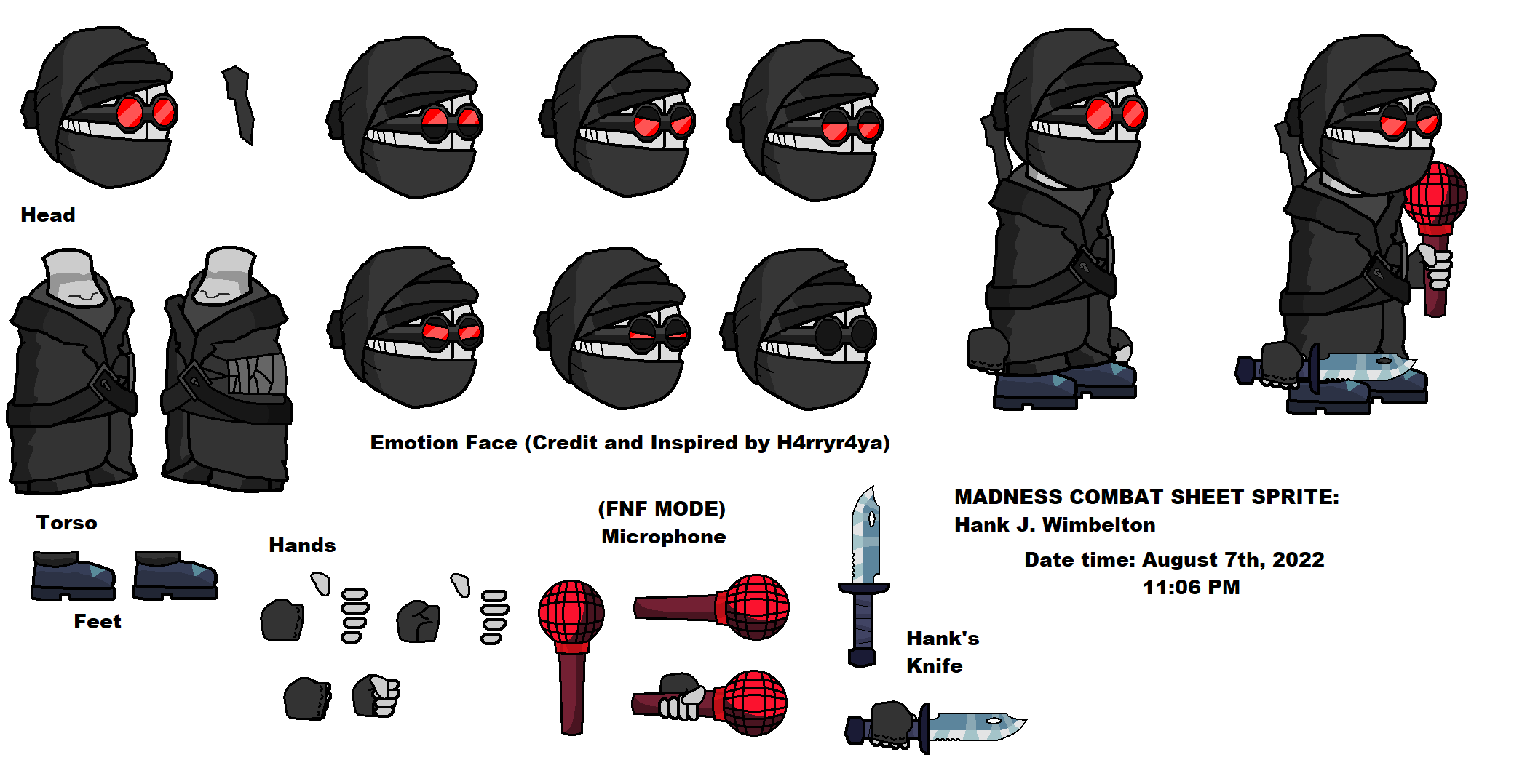 Madness Combat Sprite Hank J. Wimbelton by killerfortress on