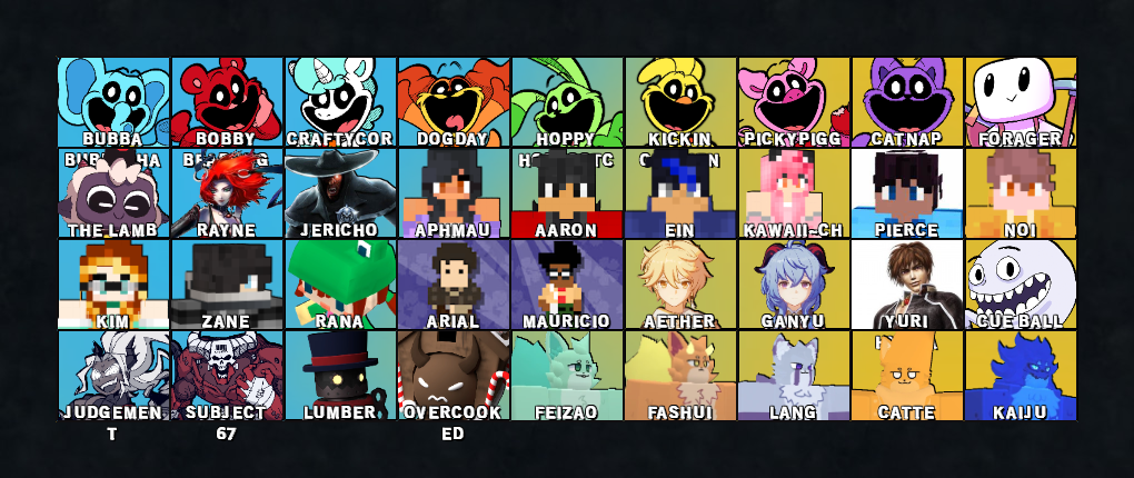 Game Character Roster Video game roster for RamosArtStation by KidCollector on DeviantArt