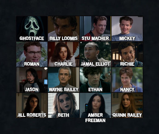 Ghost Roster Variant Smash Bros Ultra: Ghostface Killers Roster by KidCollector on DeviantArt