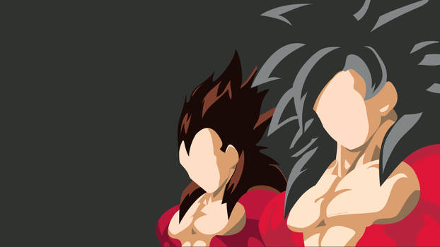 Goku And Vegeta Super Saiyan 4 Minimalistic