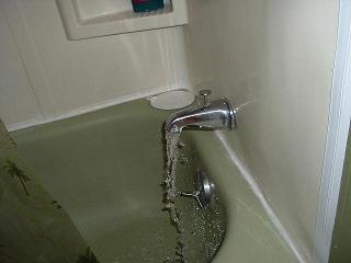 Water from Tub Facuet