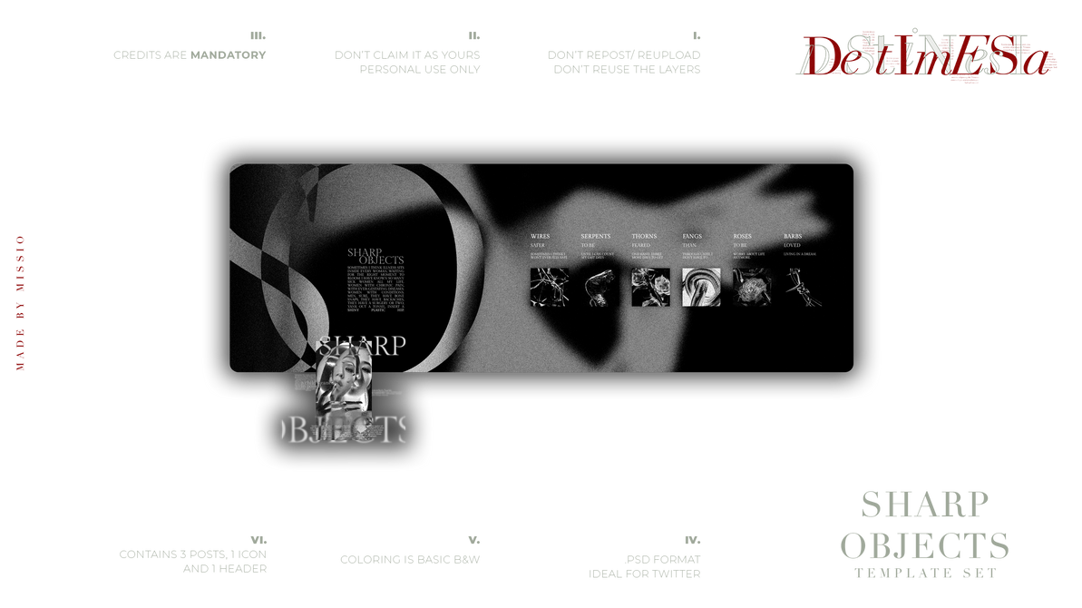TEMPLATE SET : SHARP OBJECTS by DESTIMNESIA on DeviantArt
