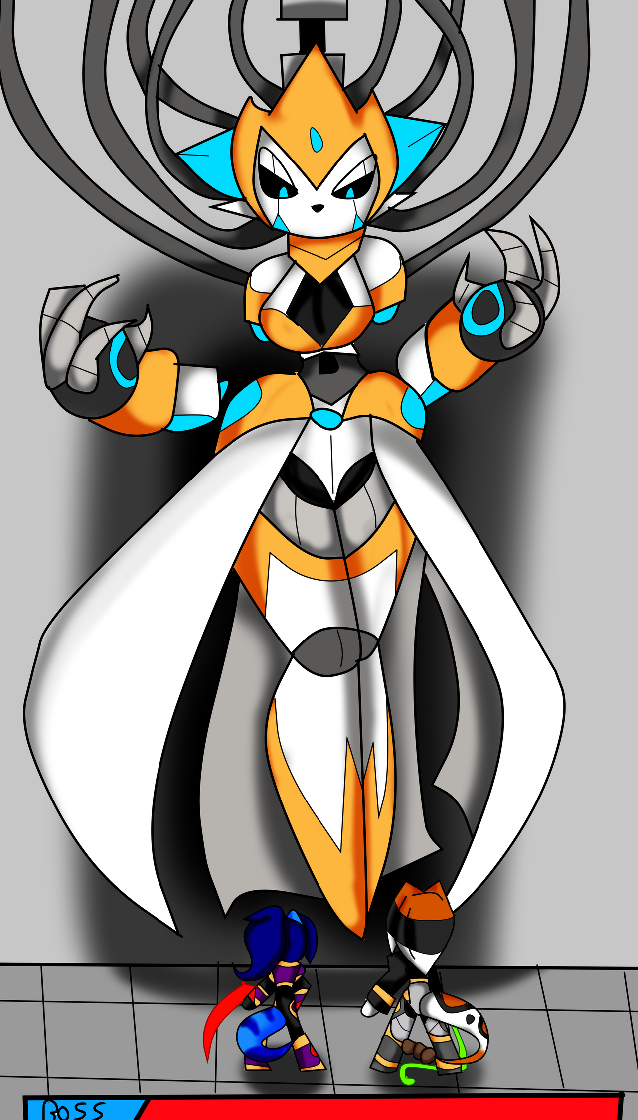Mother Bot fight by Cyberpunkygoose on DeviantArt